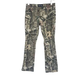 Mossy Oak Camouflage Boot Cut Jeans Brown and Green